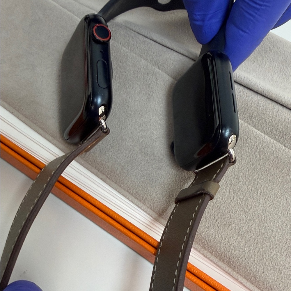 Hermes Double Tour Leather Watch Band in Taupe - Picture 15 of 15